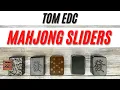 Tom EDC Mahjong Ti Zirc Cupro and Acrylic Slider Fidget Toy Fablades Comparison Review