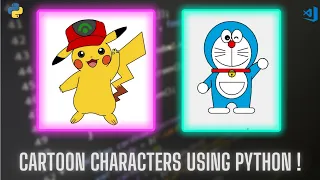 How to Create Pikachu and Doraemon Using Python Visual Studio Code Turtle Graphics