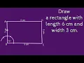 How to draw a rectangle with length 6 cm and width 3 cm SHSIRCLASSES