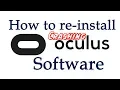 How to re-install Crashing Oculus software