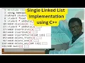 Single linked list implementation using C in Data structure