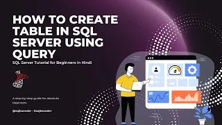 How to Create Table in SQL Server using Query MS SQL Server Tutorial in Hindi