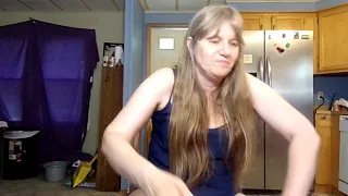 alicia washes scrubs down her large dirty feet for you 