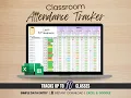 Teacher Attendance Tracker Digital Spreadsheet - Customizable Google Sheets Template