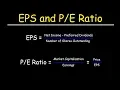 Price to Earnings Ratio and Earnings Per Share EPS Explained