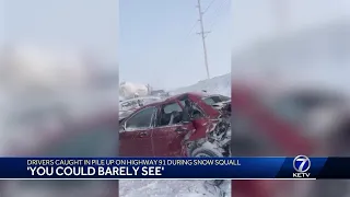Huge pileup causes Nebraska highway to close residents see similar road conditions in mulitple c