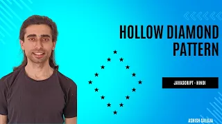 Hollow Diamond Star Pattern in JavaScript Pattern Printing