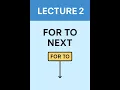 Lecture 2 - FOR TO NEXT Loop Count-Controlled Repetition IGCSE Paper 2