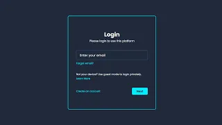 Multi Step Login Form HTML CSS Javascript