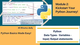 Master Python Basics Variables Data Types and Comments Module 2