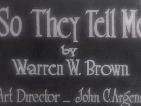 So They Tell Me - 1919