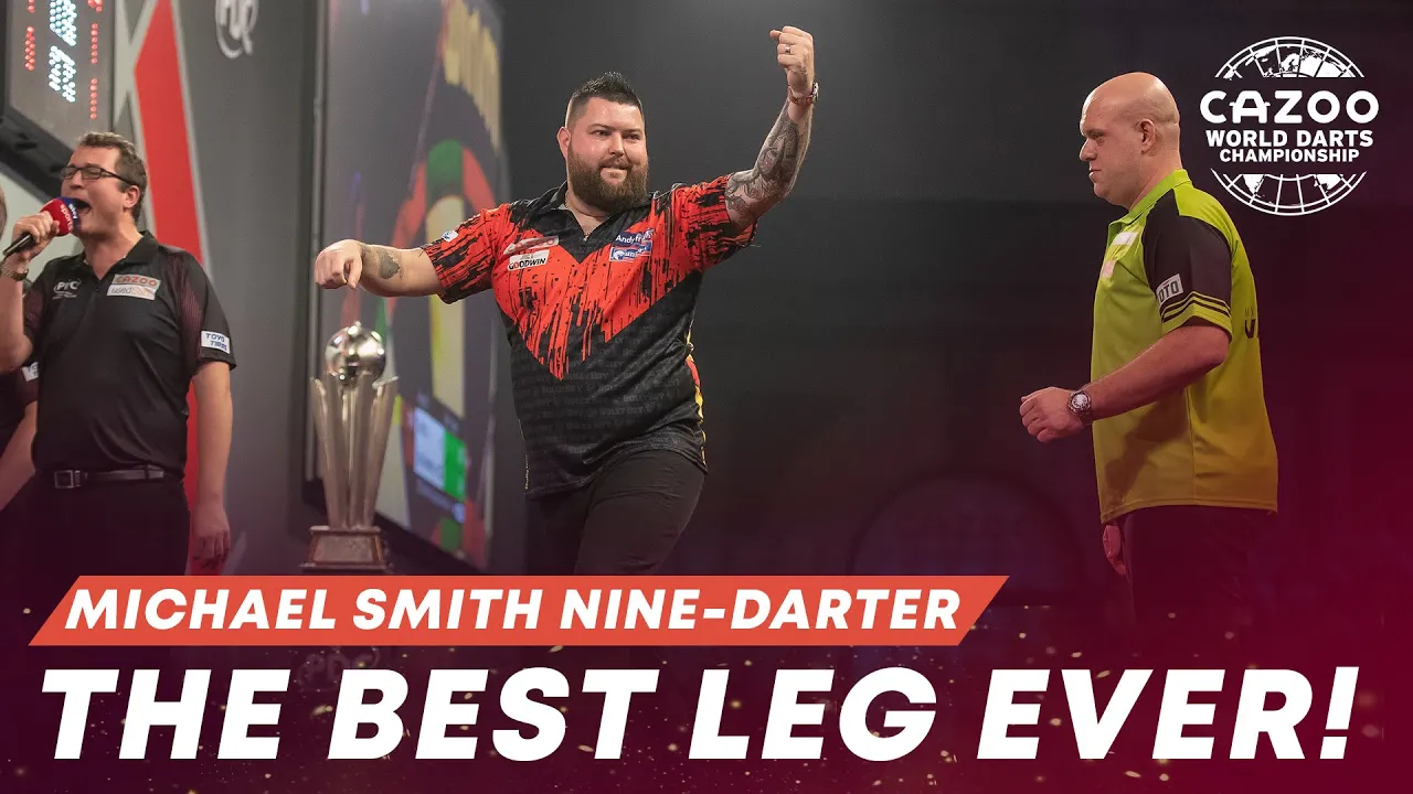 THE BEST LEG OF ALL TIME 🤯 MICHAEL SMITH HITS A NINE-DARTER IN A WORLD CHAMPIONSHIP FINAL