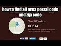 How to find my code and zip code all area zip code and postal code find