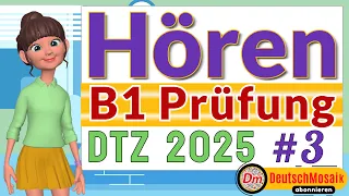 Hören B1| Prüfung DTZ GasT | Übung & Lösungen  2025 | Teil 1-4