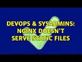 DevOps SysAdmins Nginx Doesn t serve Static Files 2 Solutions
