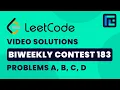 Leetcode Biweekly Contest 183 Solutions - A to D by Vikas TLE Eliminators