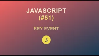 JavaScript for Beginners Key Event 2020