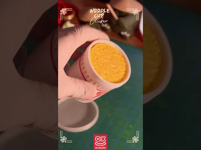 Noodle Cup Fidget Clicker - 90s Snack Desk Decoration video thumbnail