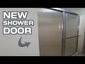 How to install shower door on fiberglass shower Sterling Framed Shower Door No more curtains