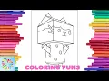 Coloring Baby Fox from Gabby Dollhouse Coloring Pages Gabby Dollhouse Coloring