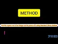 STANDARD LIBRARY JAVA METHOD