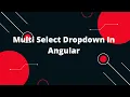 How to Create a Multi-Select Dropdown in Angular Angular 14 Tutorial