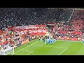 Lagu Man City fans and players celebrating at Old Trafford , Man Utd 0-3 Man City , Manchester Derby