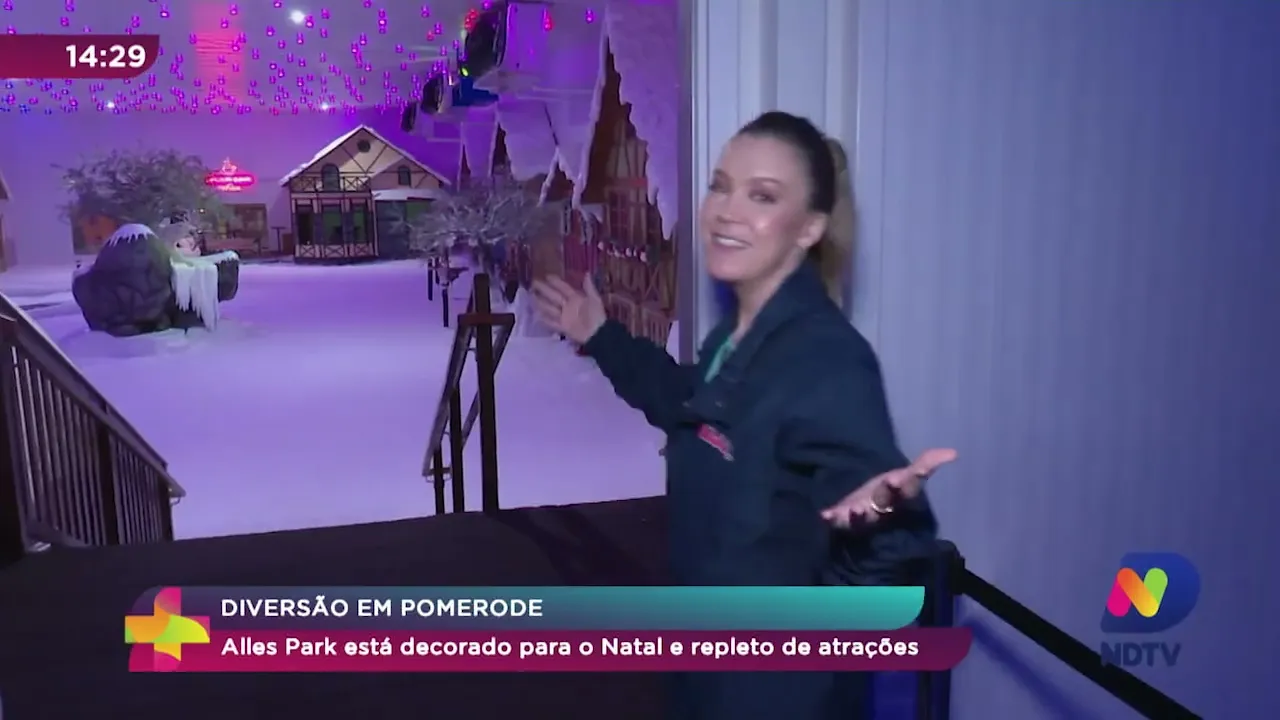 Diversão em Pomerode: Alles Park está decorado para o natal e repleto de atrações