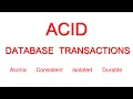 Database Transactions ACID