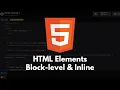 HTML Tutorial - HTML Elements Block-level and Inline Elements