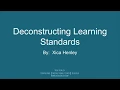 How to Deconstruct Learning Standards