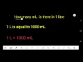 How many ml in 1 litre