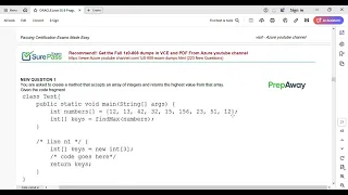 ORACLE Java SE 8 Programmer I1Z0 808 2025 JANUARY EXAM