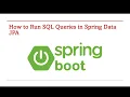 Run Native SQL Queries in Spring Data JPA Query Native - Part 146