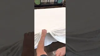 Pin and swag a tablecloth