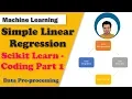 Simple Linear Regression using Scikit Learn Spark MLLib Data Pre-processing Code Part 1