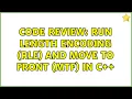 Code Review Run Length Encoding RLE and Move To Front MTF in C