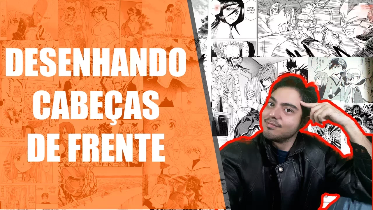 Mangá - Como desenhar a cabeça de frente