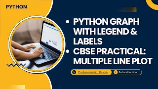 Multiple Line Plot in Python Legend Title Labels Matplotlib CBSE IP CS