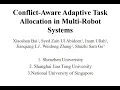 Conflict-Aware Adaptive Task Allocation in Multi-Robot Systems