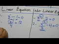 Difference Between Linear and non Linear Equation s