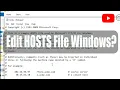 How to edit and save HOSTS file in Windows 10