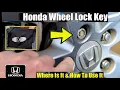 How to Locate REMOVE Special Honda Lug Nut Socket KEY Adapter Removal Tool HR-V CR-V Civic Accord