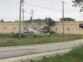 shows fiery crash on Racine highway