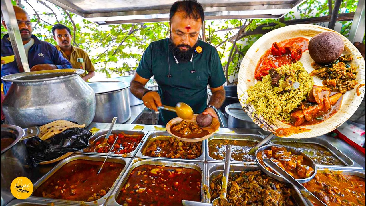 Bangalore Non Veg King Making Huge varieties of Non Veg In 1 Thali Rs. 100/- Only l Karnataka Food