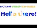 Creative Spotlight-Cursor-Text-Screen With HTML CSS Javascript GSAP Tutorial