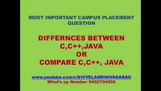 DIFFERENCES BETWEEN C C JAVA COMPARE C C JAVA C VERSUS C VERSUS JAVA
