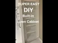Super Easy Built-in Linen Cabinet For Bathroom
