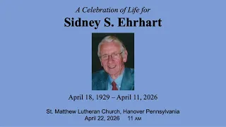Funeral of Sidney S Ehrhart April 22 2026 St Matthew Lutheran Church Hanover