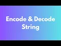 LeetCode 271 Encode and Decode Strings